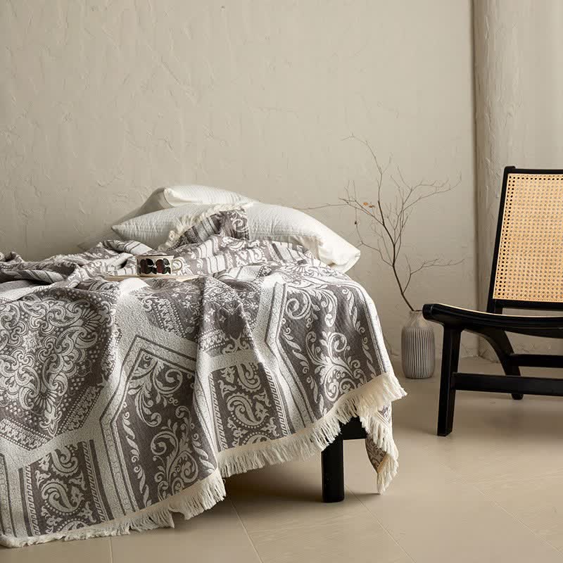 Ownkoti Damask Paisley Pattern Cotton Blanket - image 2