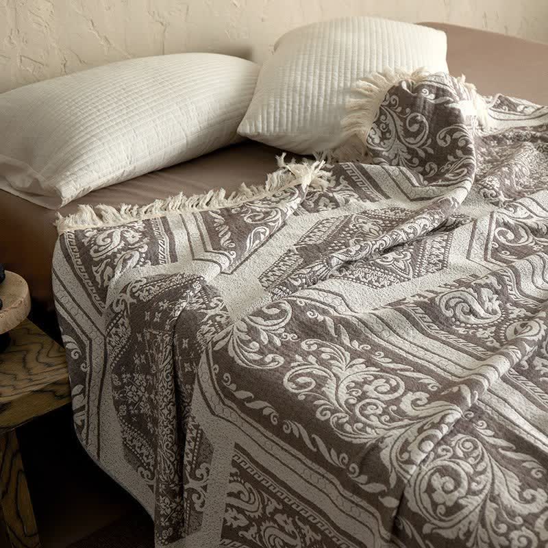 Ownkoti Damask Paisley Pattern Cotton Blanket - image 5