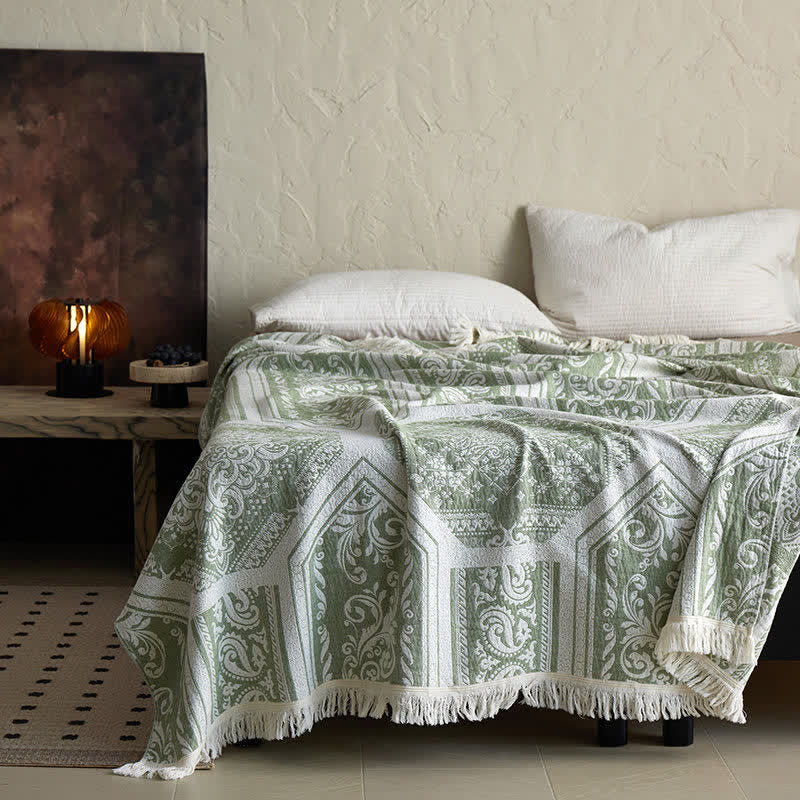 Ownkoti Damask Paisley Pattern Cotton Blanket - image 13