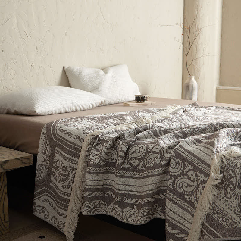 Ownkoti Damask Paisley Pattern Cotton Blanket - image 3