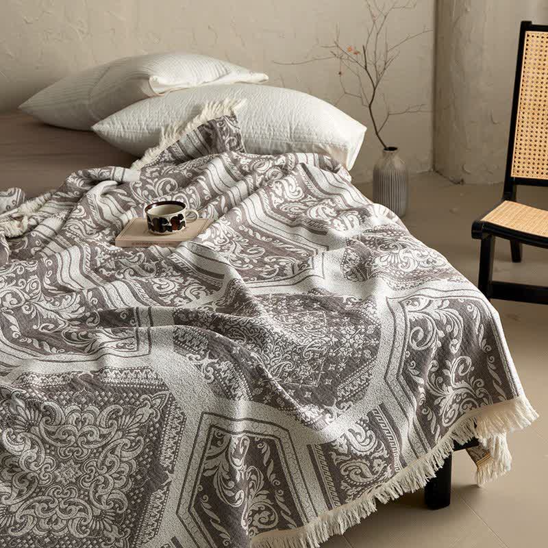 Ownkoti Damask Paisley Pattern Cotton Blanket - image 6