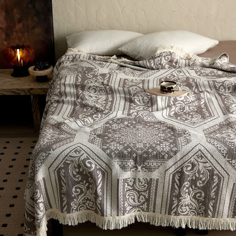 Ownkoti Damask Paisley Pattern Cotton Blanket - image 4