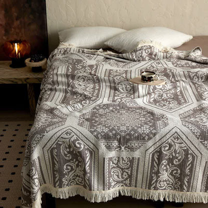 Ownkoti Damask Paisley Pattern Cotton Blanket - image 4