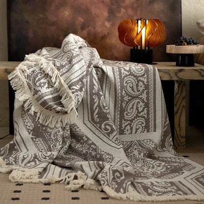 Ownkoti Damask Paisley Pattern Cotton Blanket - image 1