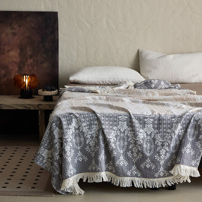Ownkoti Vintage Floral Pattern Cotton Gauze Blanket - image 2