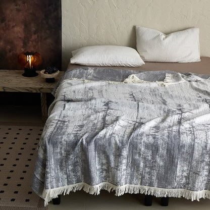 Ownkoti Abstract Ink Style Cotton Gauze Blanket - image 3