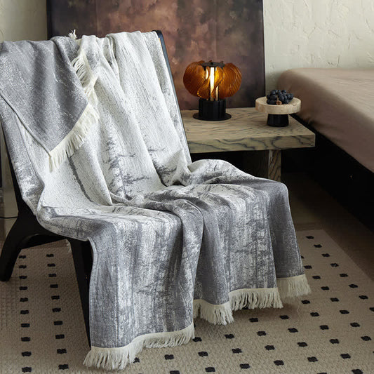 Ownkoti Abstract Ink Style Cotton Gauze Blanket - 59"W x 79"L - image 0