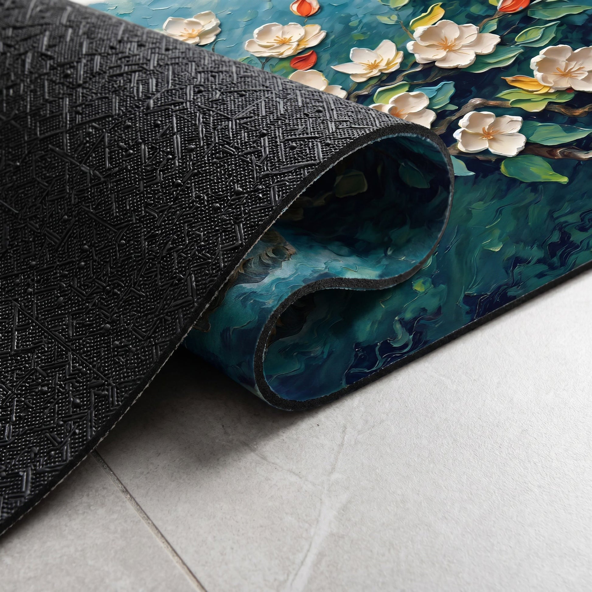 Ownkoti Impressionist Magnolia Bathroom Rug - image 3