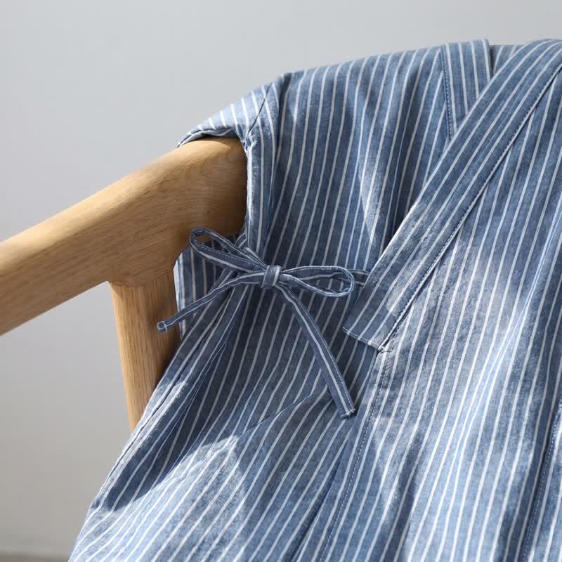 Ownkoti Unisex Striped Cotton Gauze Kimono Pajamas - image 2