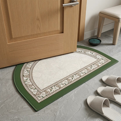 Ownkoti Half-Moon Vintage Border Floral Bathroom Rug - image 3