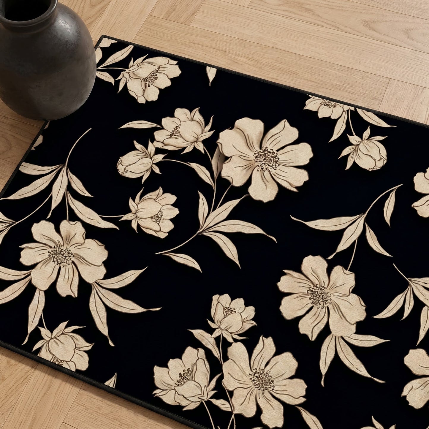 Ownkoti Vintage Peony Diatomaceous Earth Bathroom Rug - image 4