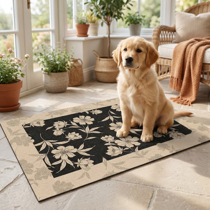 Ownkoti Vintage Peony Diatomaceous Earth Bathroom Rug - image 1