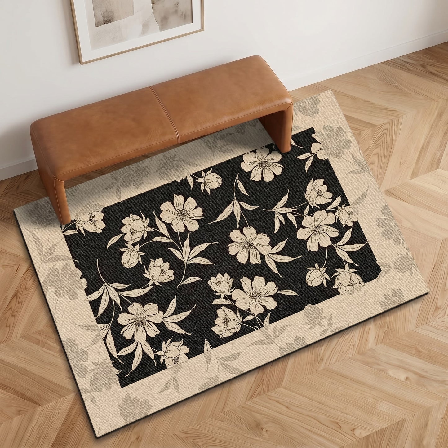 Ownkoti Vintage Peony Diatomaceous Earth Bathroom Rug - image 2
