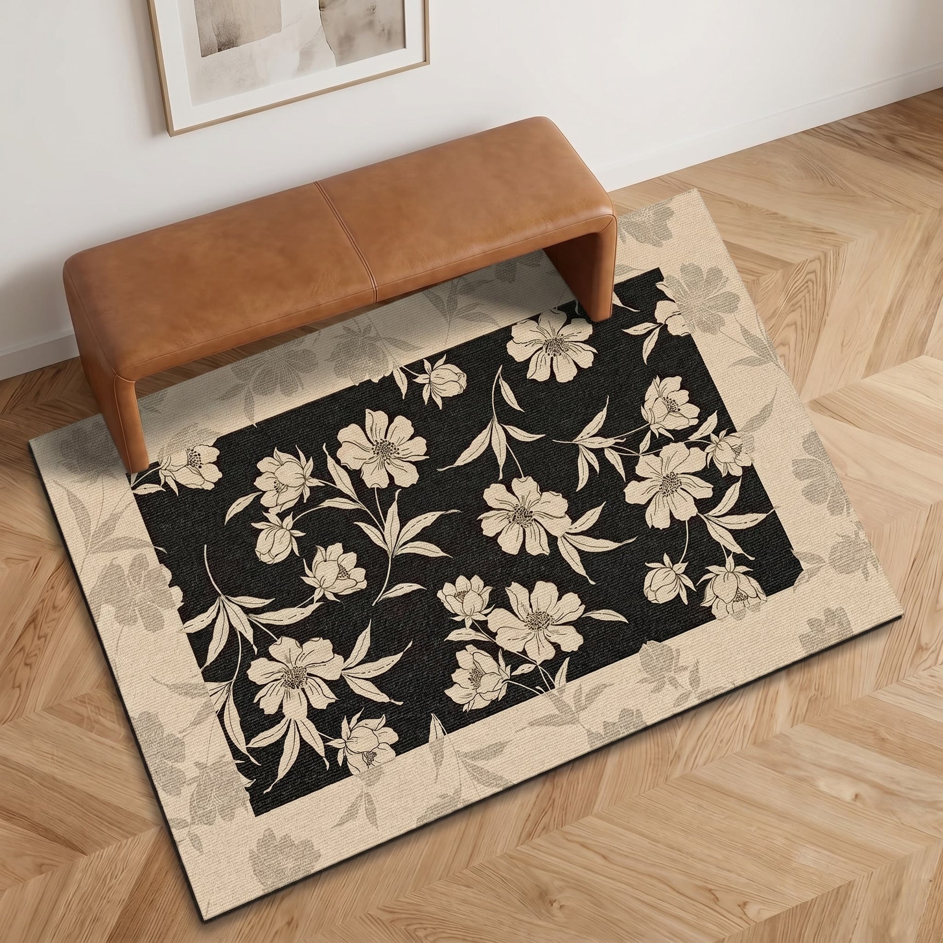 Ownkoti Vintage Peony Diatomaceous Earth Bathroom Rug - image 2