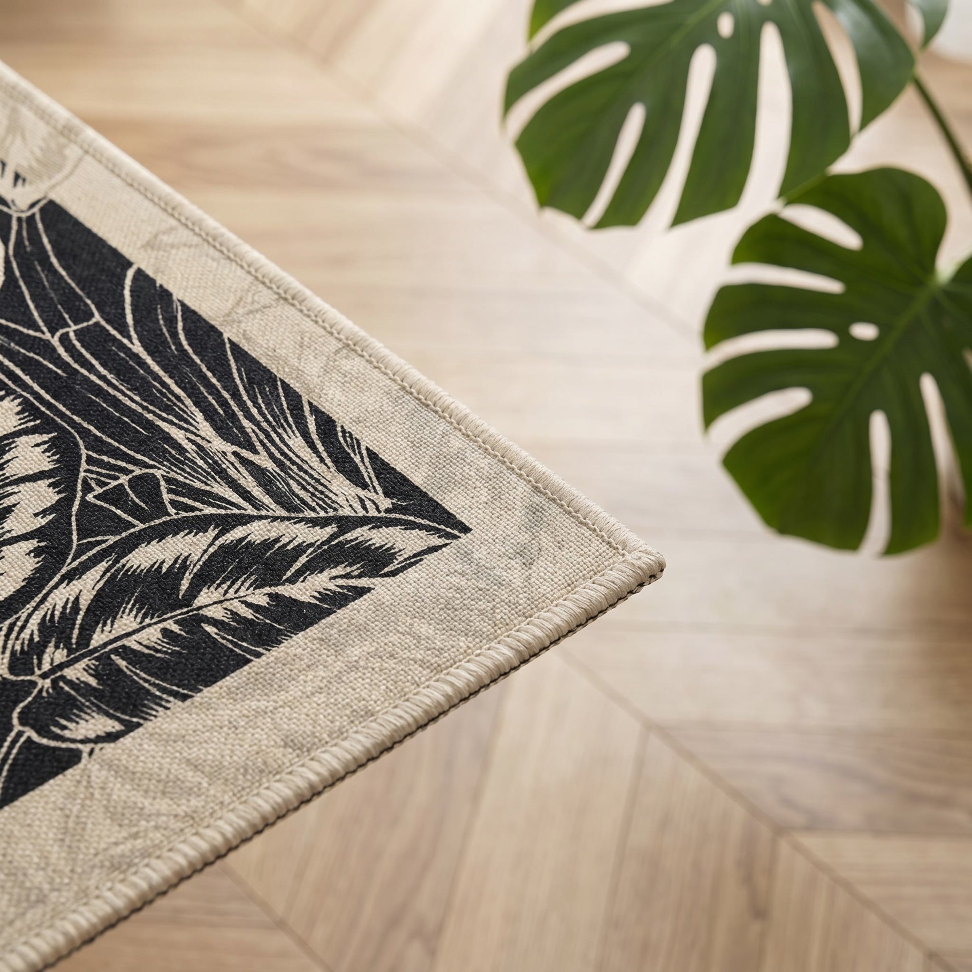 Ownkoti Tropical Leaf Vintage Bathroom Rug - image 3