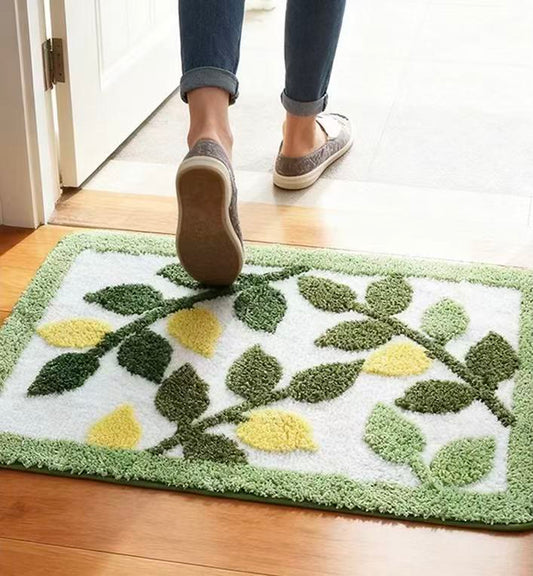 Ownkoti Multi-Tone Leaf Tufted Bathroom Rug - 18" × 26" - image 0