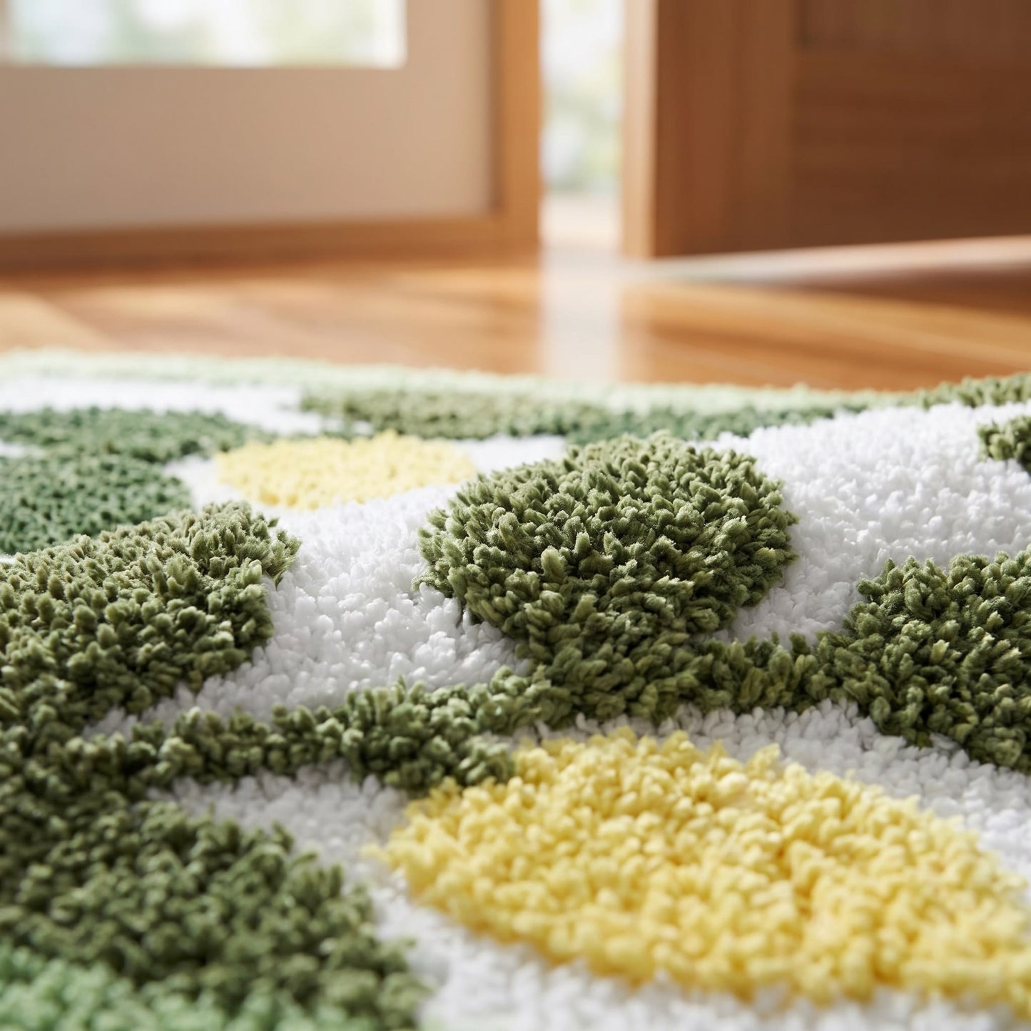 Ownkoti Multi-Tone Leaf Tufted Bathroom Rug - image 4