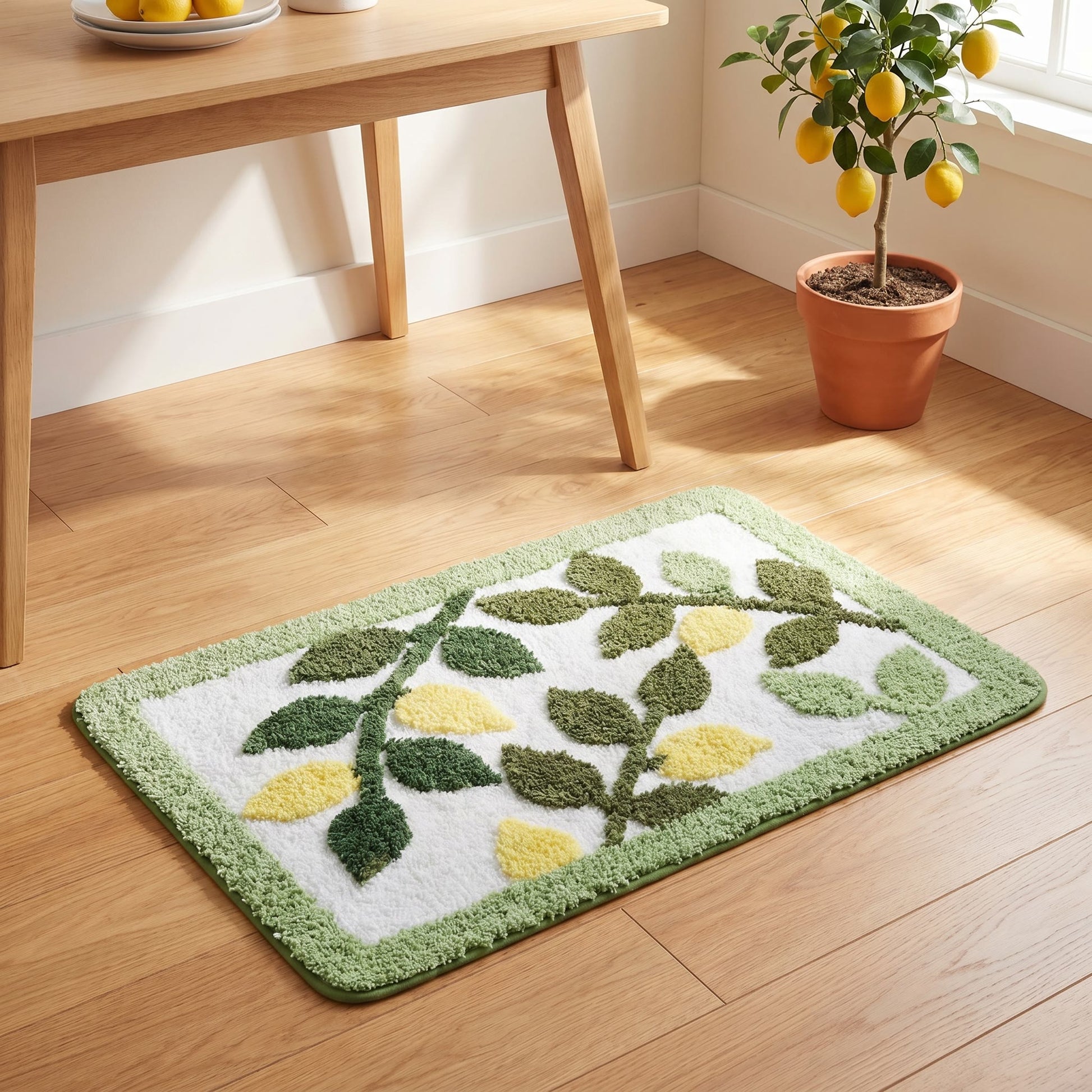 Ownkoti Multi-Tone Leaf Tufted Bathroom Rug - image 1