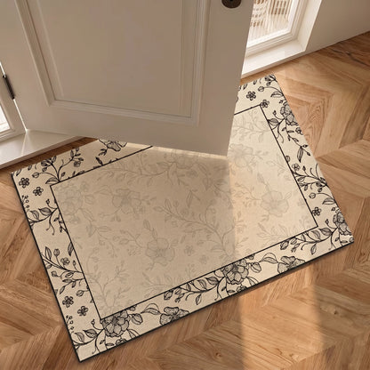Ownkoti Vintage Vine Floral Bathroom Rug - image 2