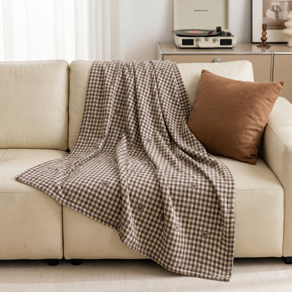 Ownkoti Vintage Checker Heart Cotton Quilt - image 2