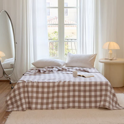 Ownkoti Classic Check Cotton Quilt - Brown - Queen - image 5