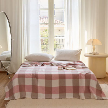 Ownkoti Multi-Tone Plaid Cotton Quilt - Pink - Queen - image 5