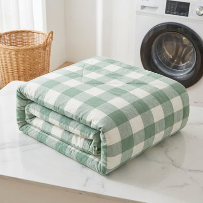 Ownkoti Neutral Gingham Cotton Quilt - image 2