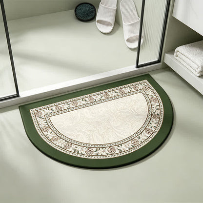 Ownkoti Half-Moon Vintage Border Floral Bathroom Rug - image 1