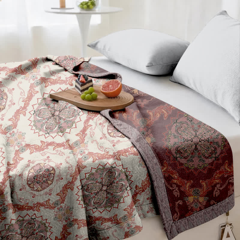 Ownkoti Vintage Ornate Floral Cotton Gauze Quilt - image 5