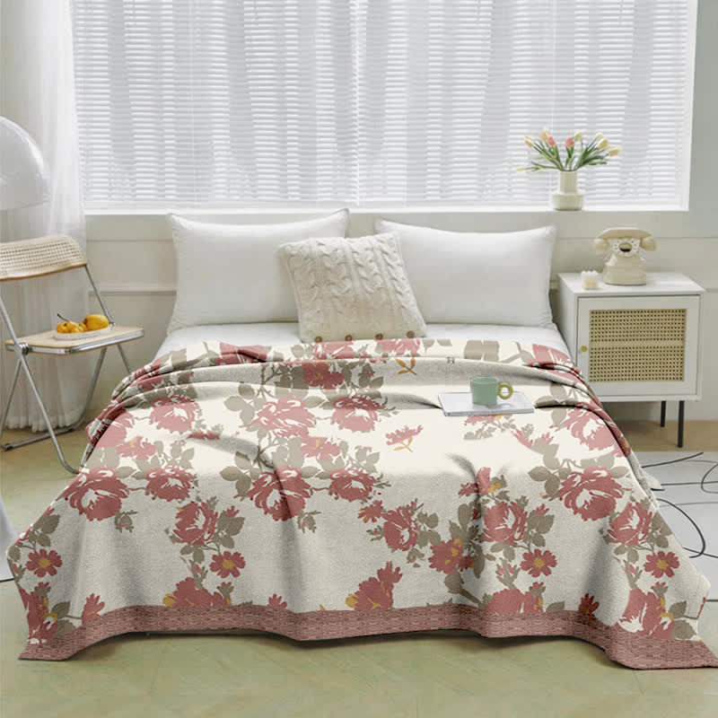 Ownkoti Vintage Rose Floral Cotton Gauze Quilt - image 1