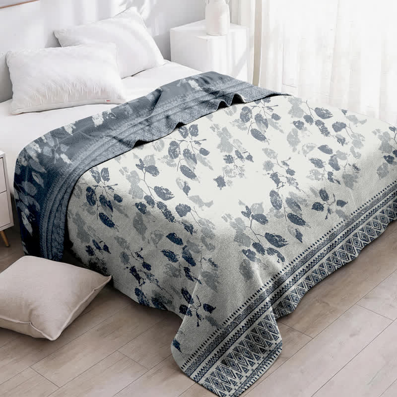 Ownkoti Boho Leaf Print Cotton Gauze Quilt - image 2