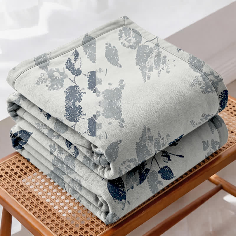 Ownkoti Boho Leaf Print Cotton Gauze Quilt - image 3