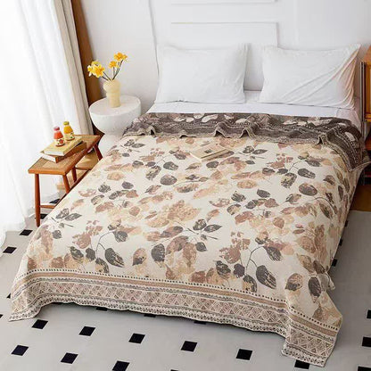 Ownkoti Bohemian Autumn Leaf Cotton Gauze Quilt - Queen - image 0