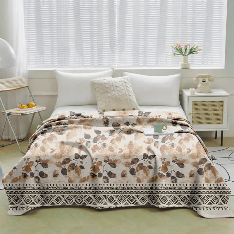 Ownkoti Bohemian Autumn Leaf Cotton Gauze Quilt - image 1