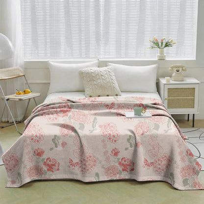 Ownkoti Beanpaste Pink Hydrangea Jacquard Quilt - image 1
