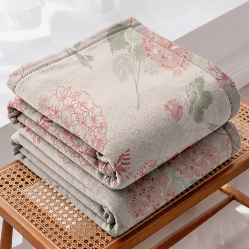 Ownkoti Beanpaste Pink Hydrangea Jacquard Quilt - image 3