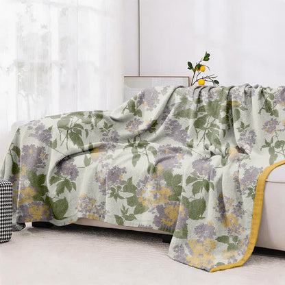 Ownkoti Lilac & Mustard Floral Jacquard Gauze Quilt - image 4