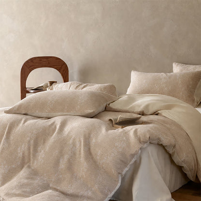 Ownkoti Camel Botanical Blossom Jacquard Cotton Bedding Set - image 2