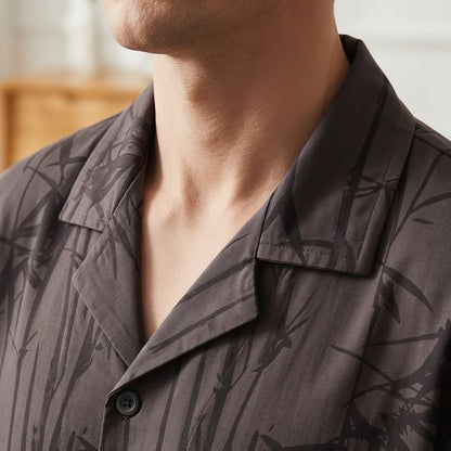 Ownkoti 100% Cotton Dark Bamboo Button Loungewear Set - image 4