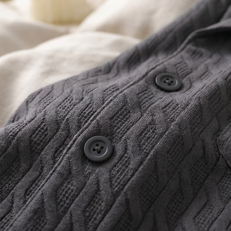 Ownkoti Cotton Embossed Geometric Chain Loungewear Set - image 5