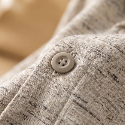 Ownkoti Cotton Heathered Marled Button Loungewear Set - image 6