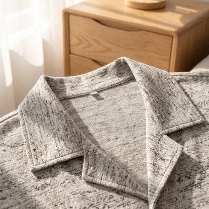 Ownkoti Cotton Heathered Marled Button Loungewear Set - image 4