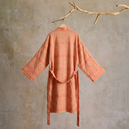Ownkoti Cotton Ethnic Geometric Print Kimono Robe - image 1