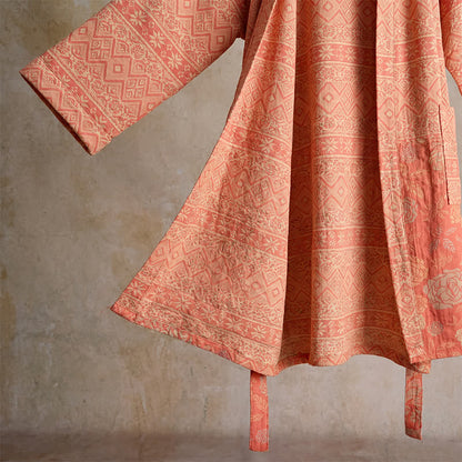 Ownkoti Cotton Ethnic Geometric Print Kimono Robe - image 4
