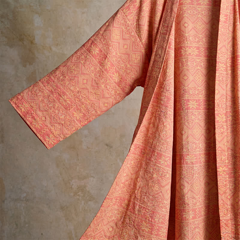 Ownkoti Cotton Ethnic Geometric Print Kimono Robe - image 3