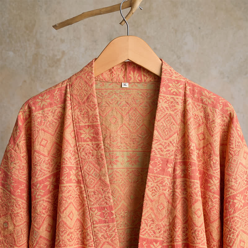 Ownkoti Cotton Ethnic Geometric Print Kimono Robe - image 5