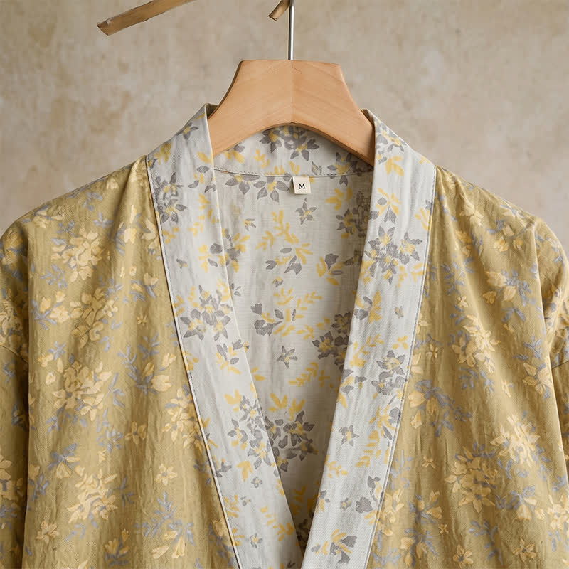 Ownkoti Cotton Reversible Floral Kimono Robe - image 3