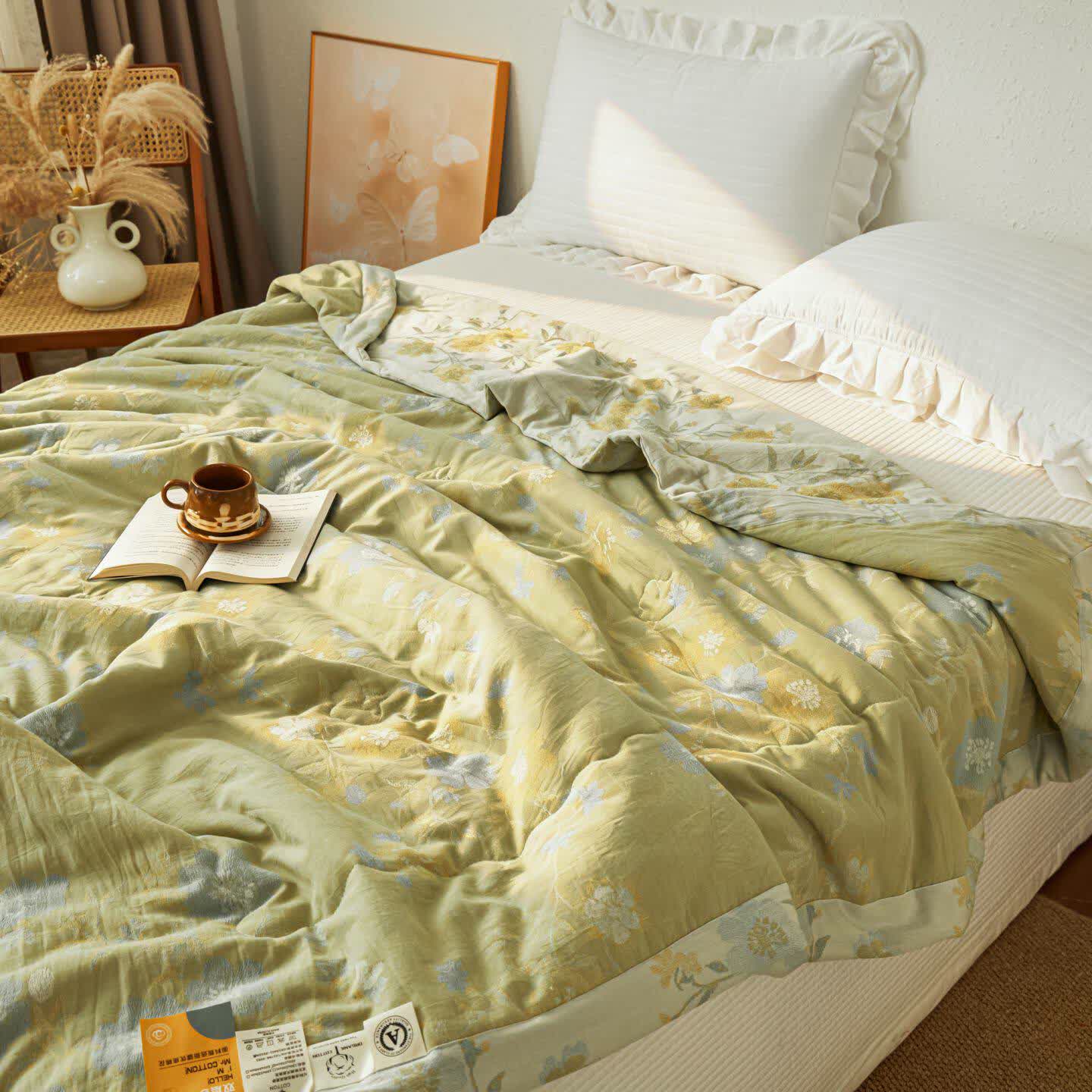 Ownkoti Serene Botanical Cotton Gauze Reversible Quilt - image 2