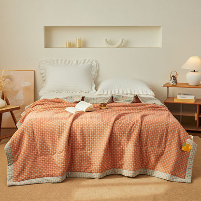Ownkoti Yarn-Dyed Jacquard Muslin Reversible Quilt - image 1