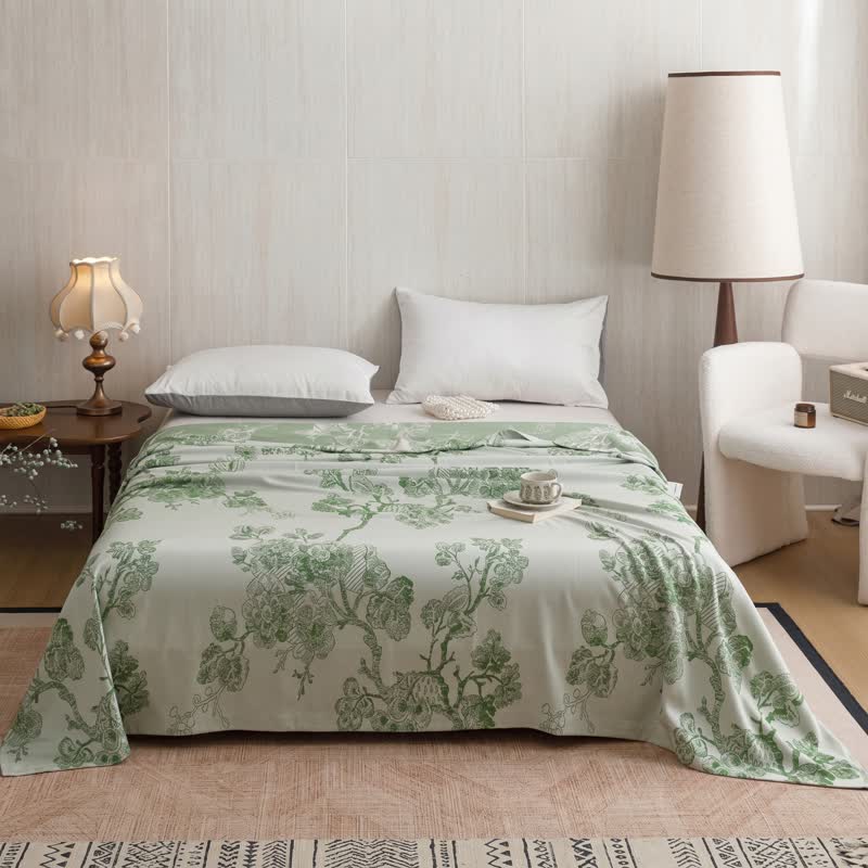 Ownkoti Multicolor Floral Vine Bamboo Fiber Quilt - Green - Queen - image 9